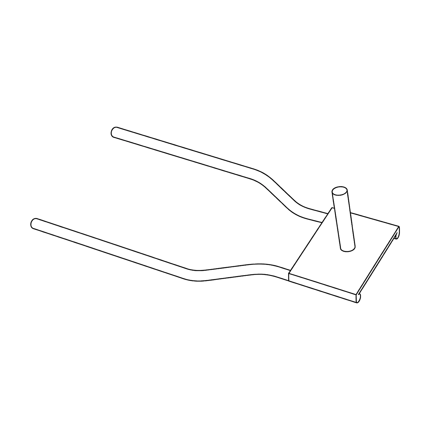Drive-on car foot for flags line drawing