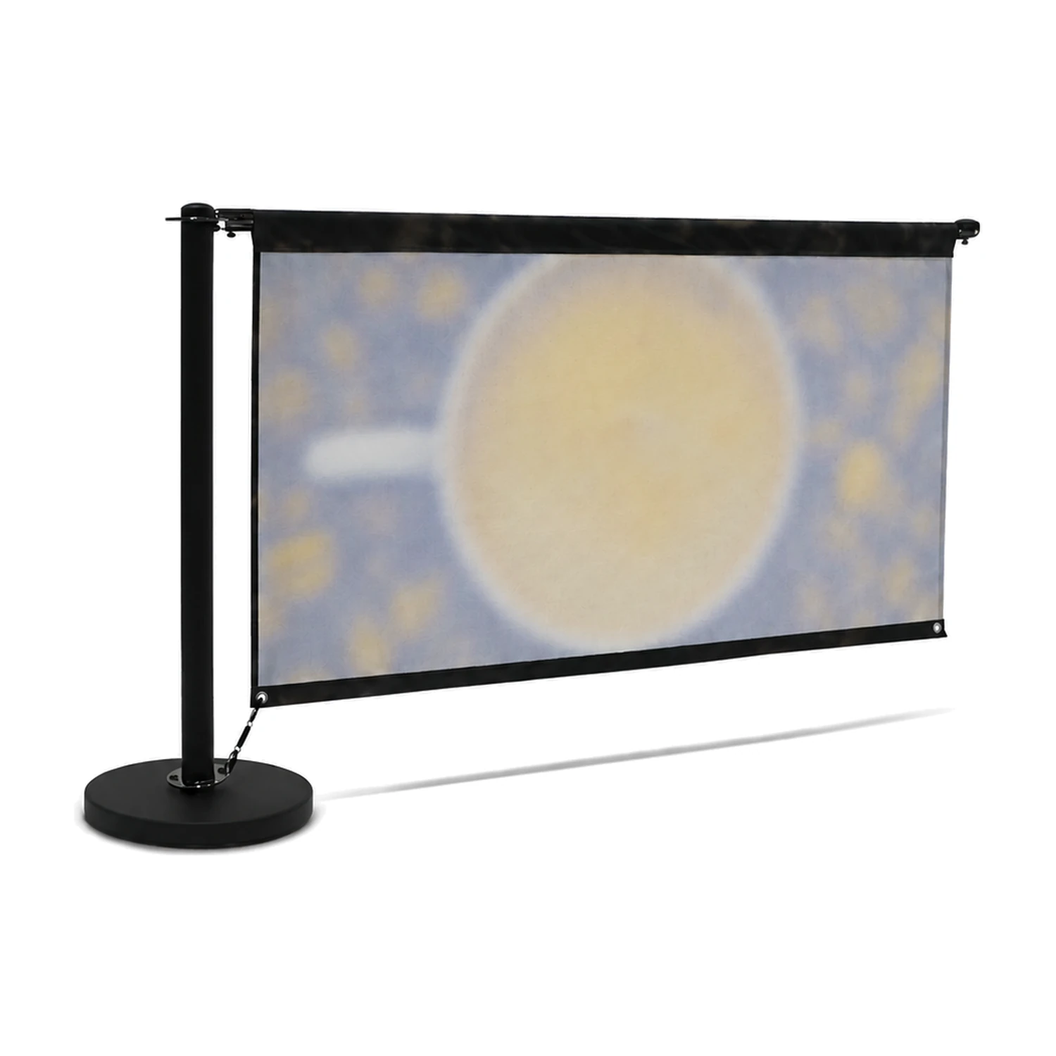 Economy Cafe Barrier Extension Kit with Fabric Banner detail