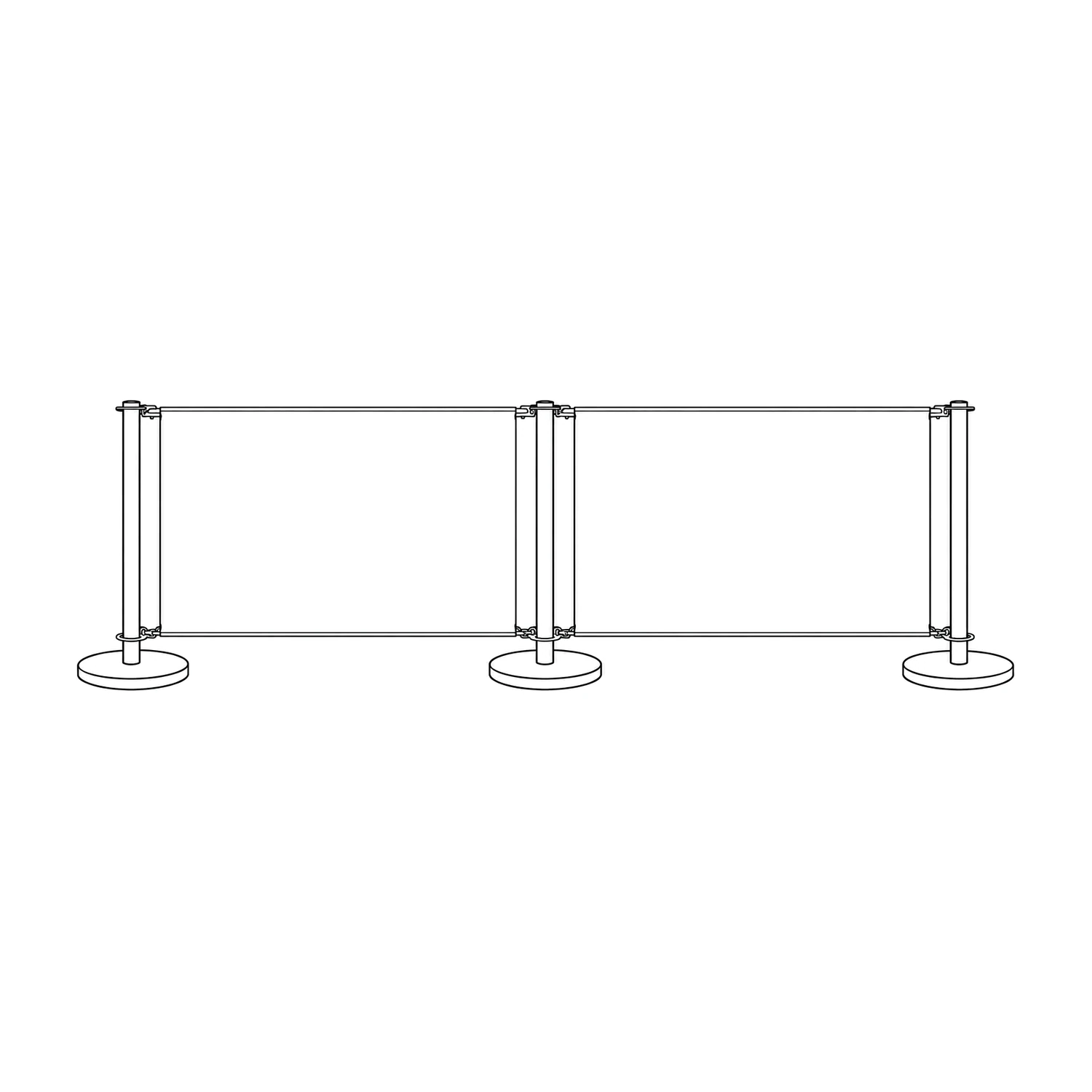 Economy Cafe Barrier Kit line drawing