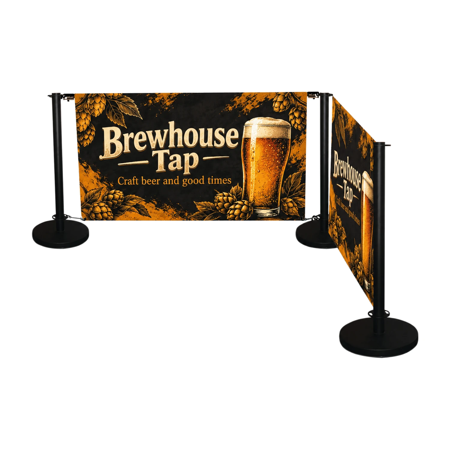 Economy Cafe Barrier Kit with example artwork