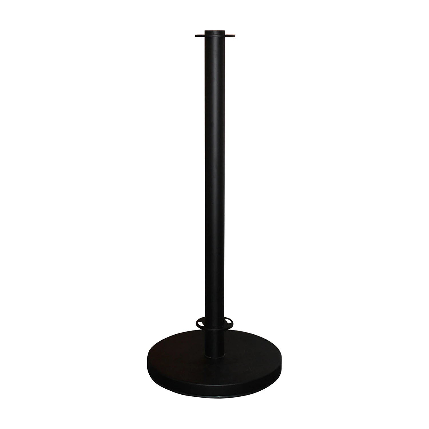 Barrier post with round weighted base