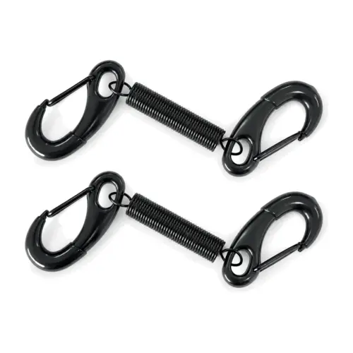 Economy Cafe Barrier Spring Clips, Black (Pair)