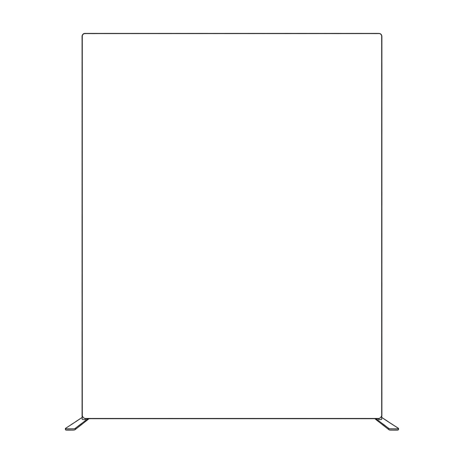 Economy Stretch Fabric Banner Stand line drawing