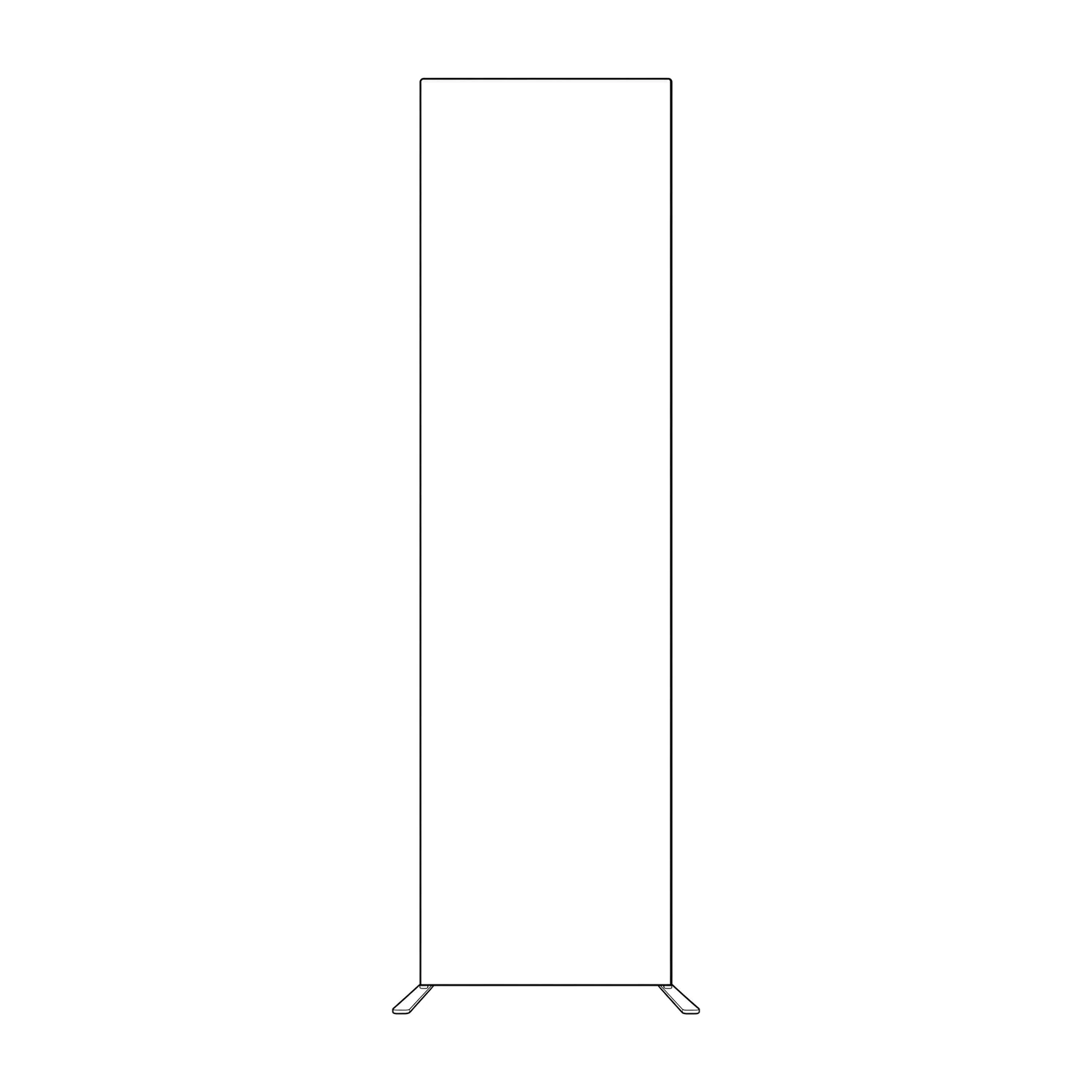 Economy Stretch Fabric Banner Stand line drawing