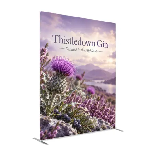 Economy Stretch Fabric Banner Stand with example artwork