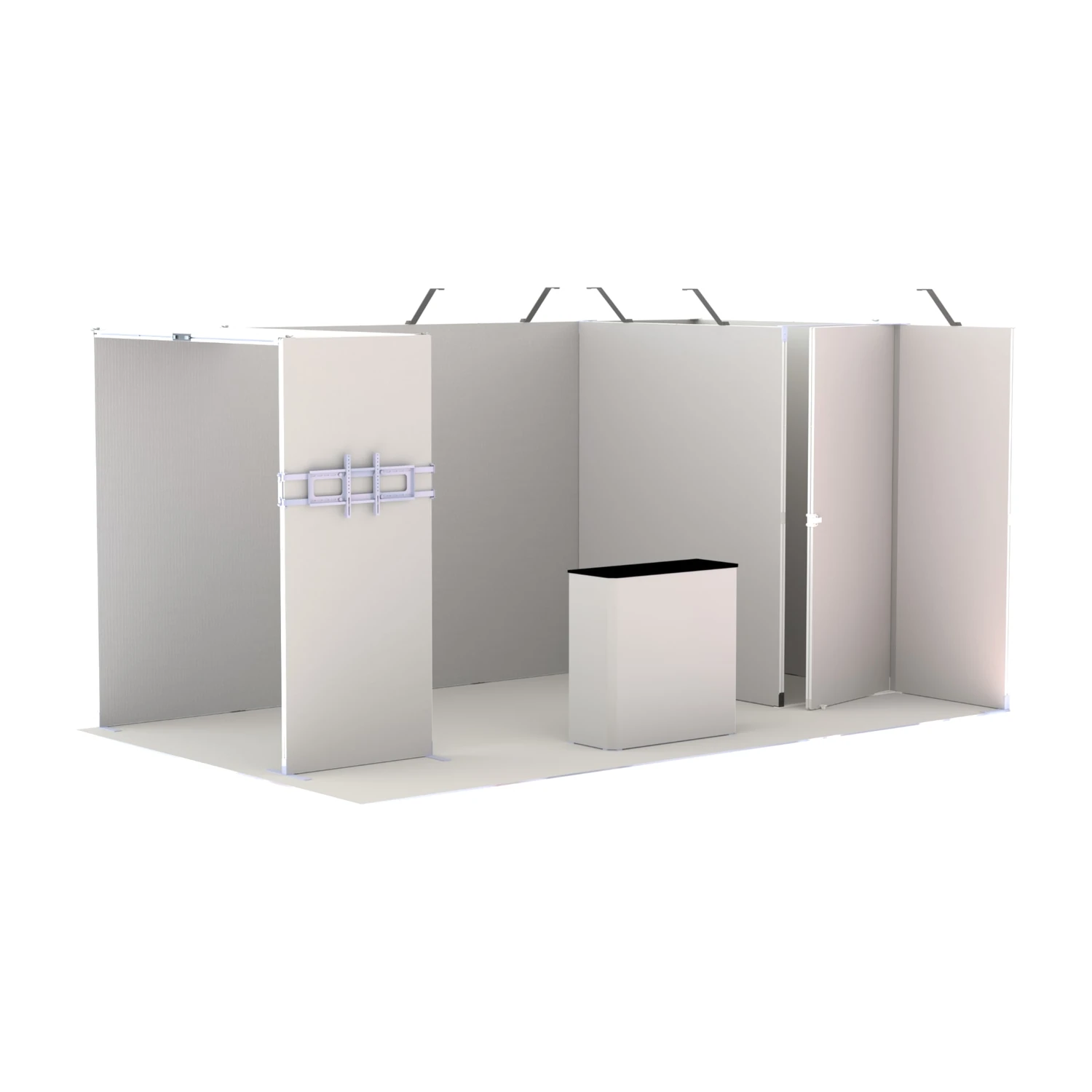 15m2 modular exhibition stand structure shown unprinted