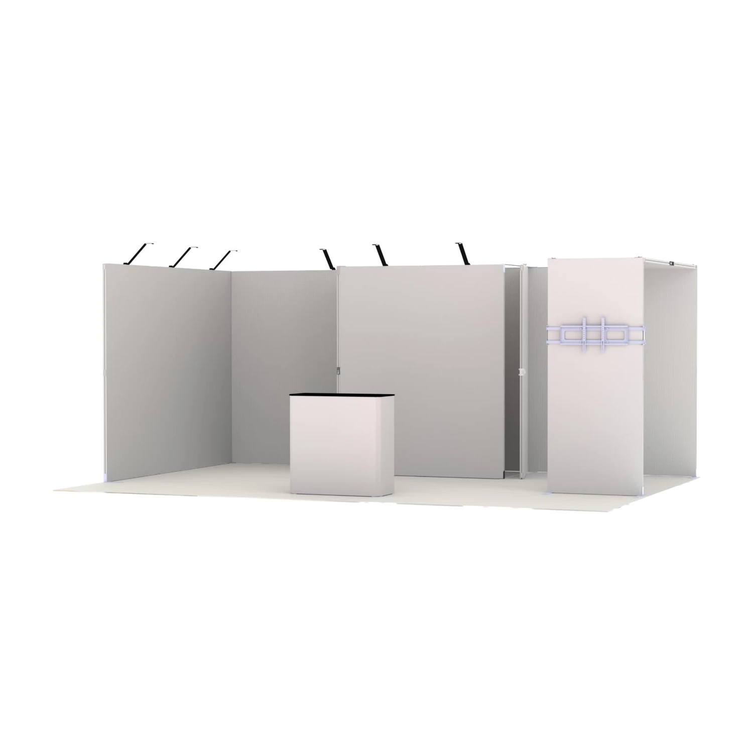 24m2 modular exhibition stand structure shown unprinted