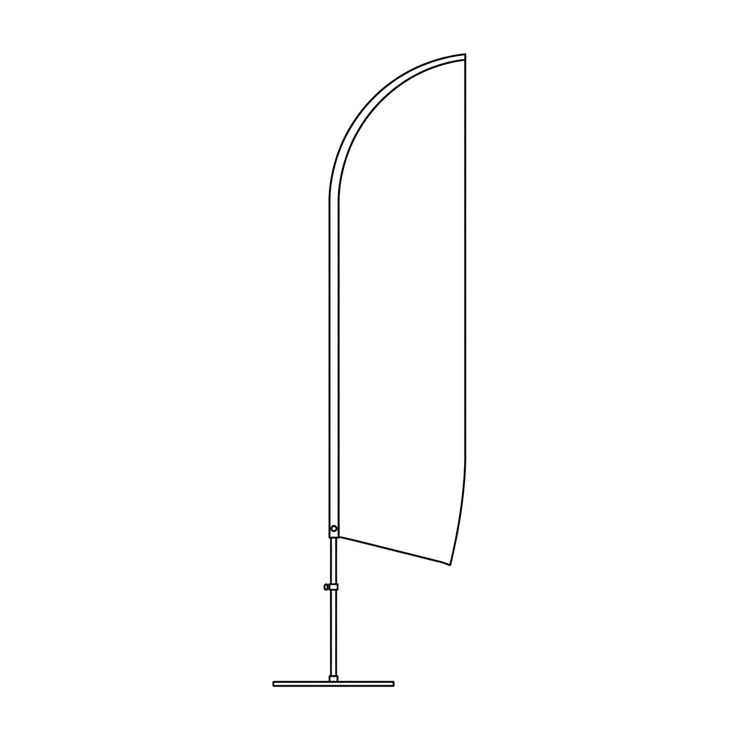 Feather Flag line drawing