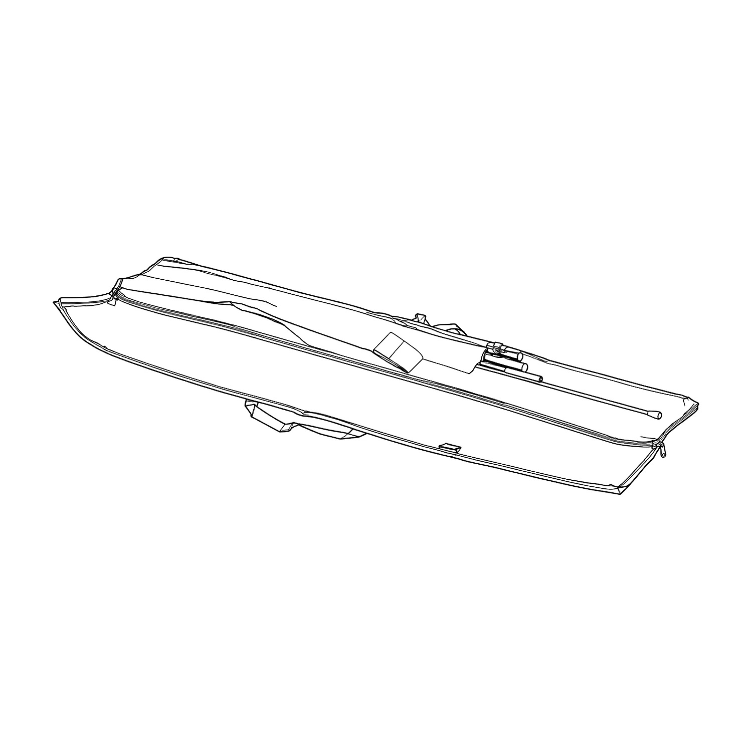 Flag carry bag line drawing