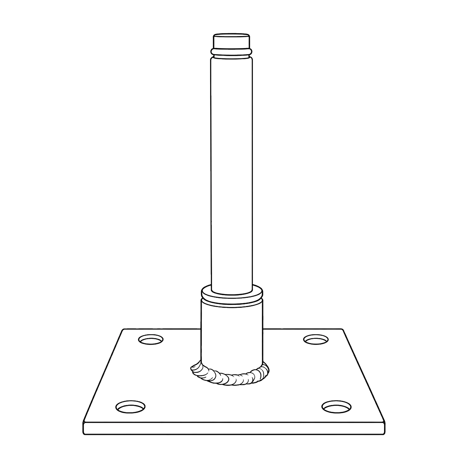 Flag floor mount line drawing