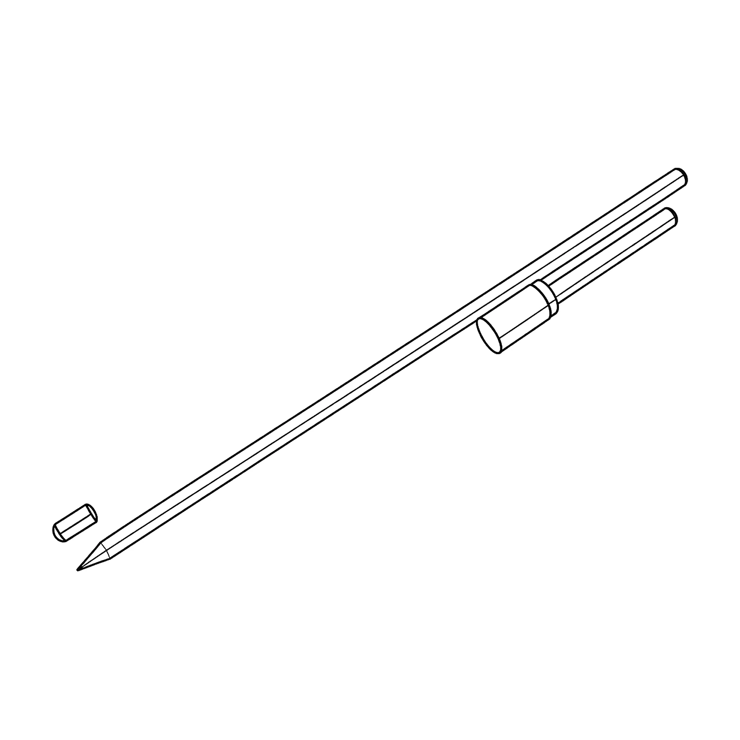 Flag metal ground spike line drawing