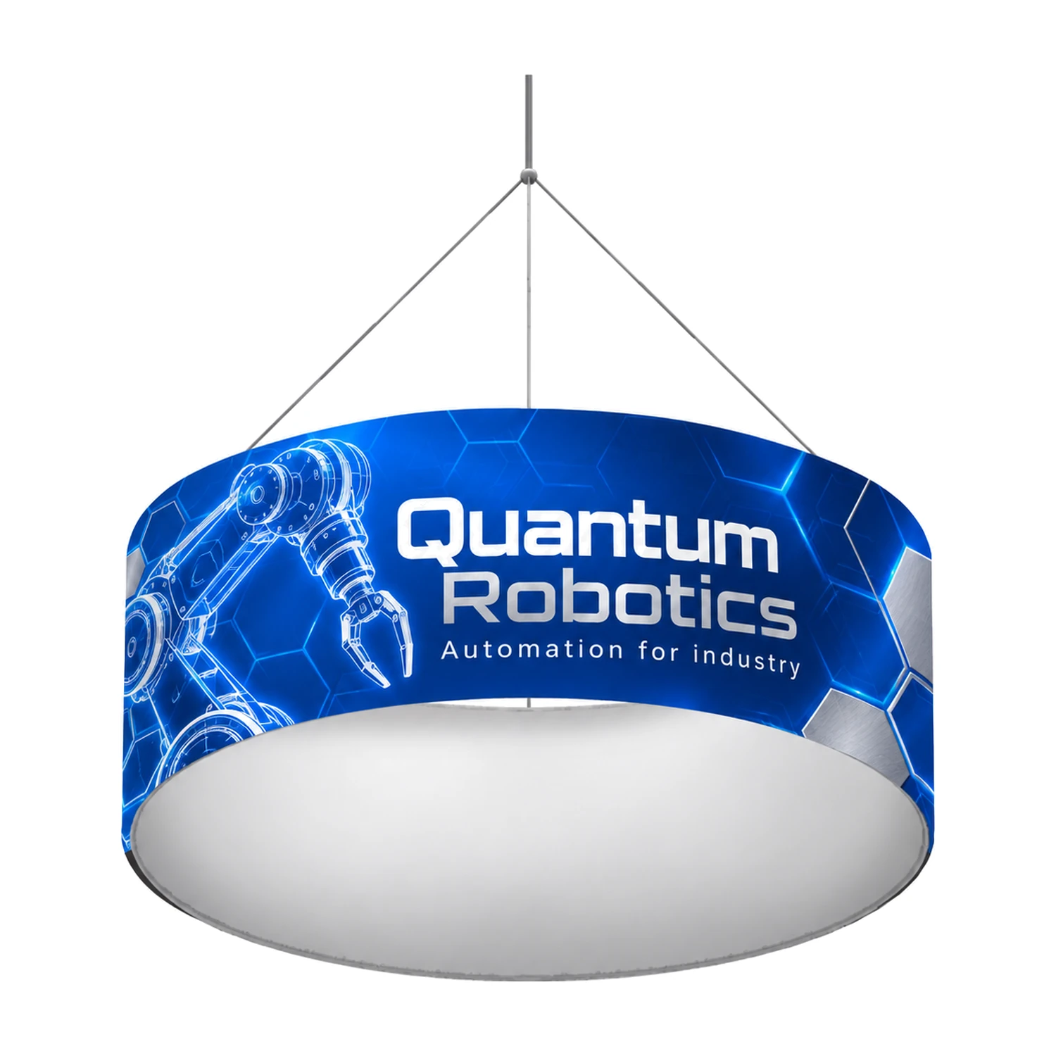 Formulate Circular Hanging Banner with example artwork