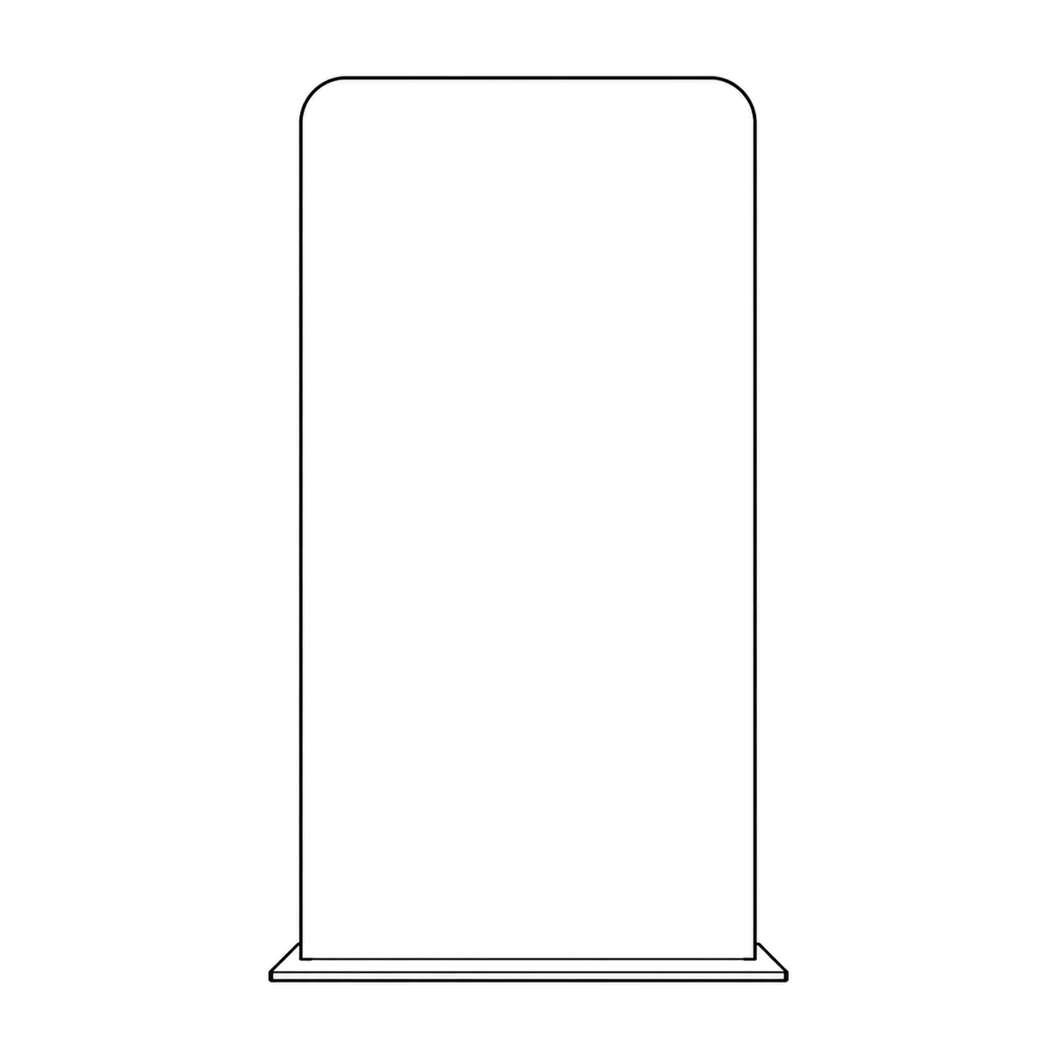 Formulate Monolith Fabric Display Totem line drawing