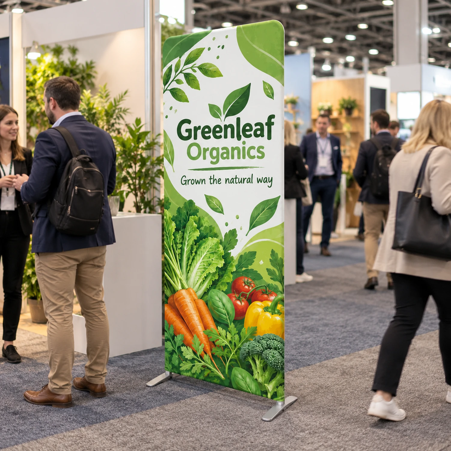 Formulate Monolith Lightweight Fabric Banner Stand in use at an event