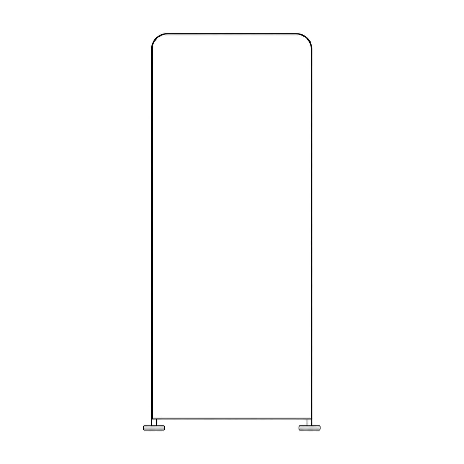 Formulate Monolith Lightweight Fabric Banner Stand line drawing