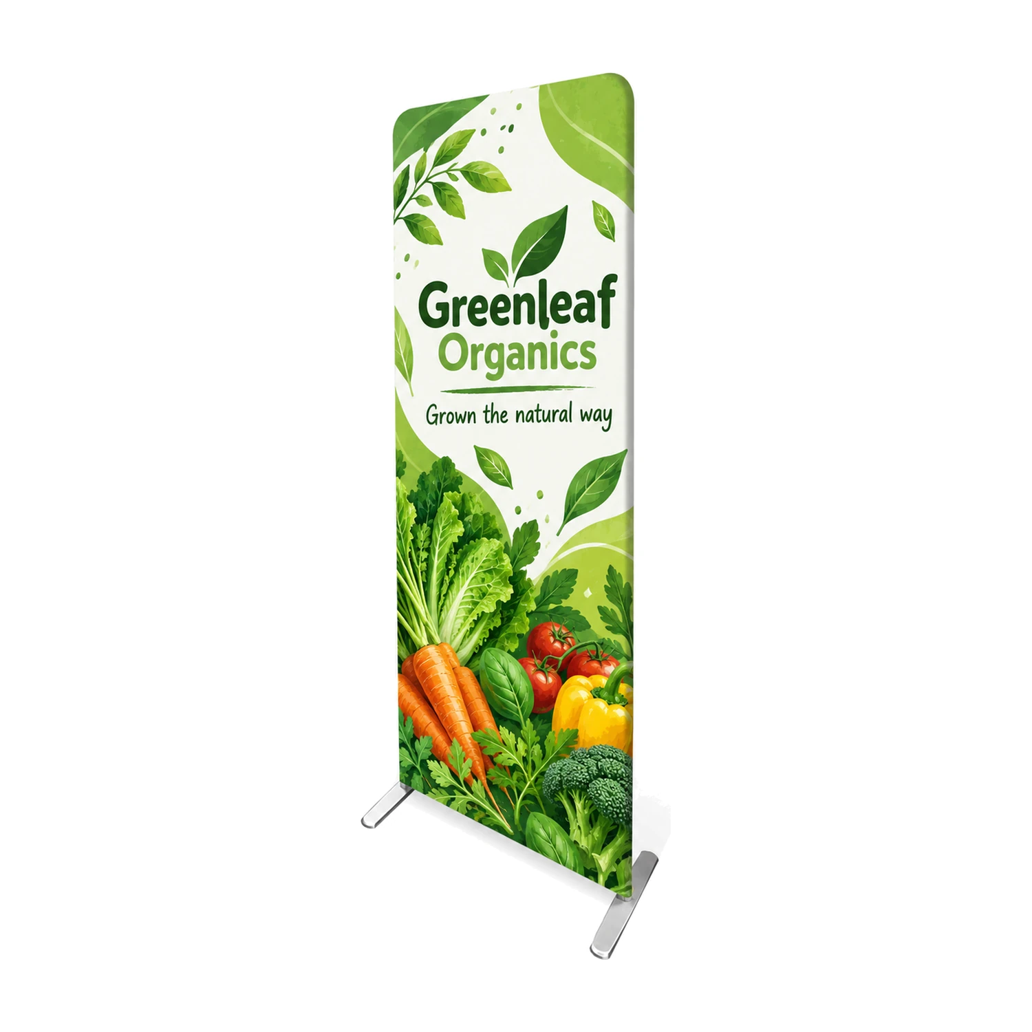 Formulate Monolith Lightweight Fabric Banner Stand with example artwork