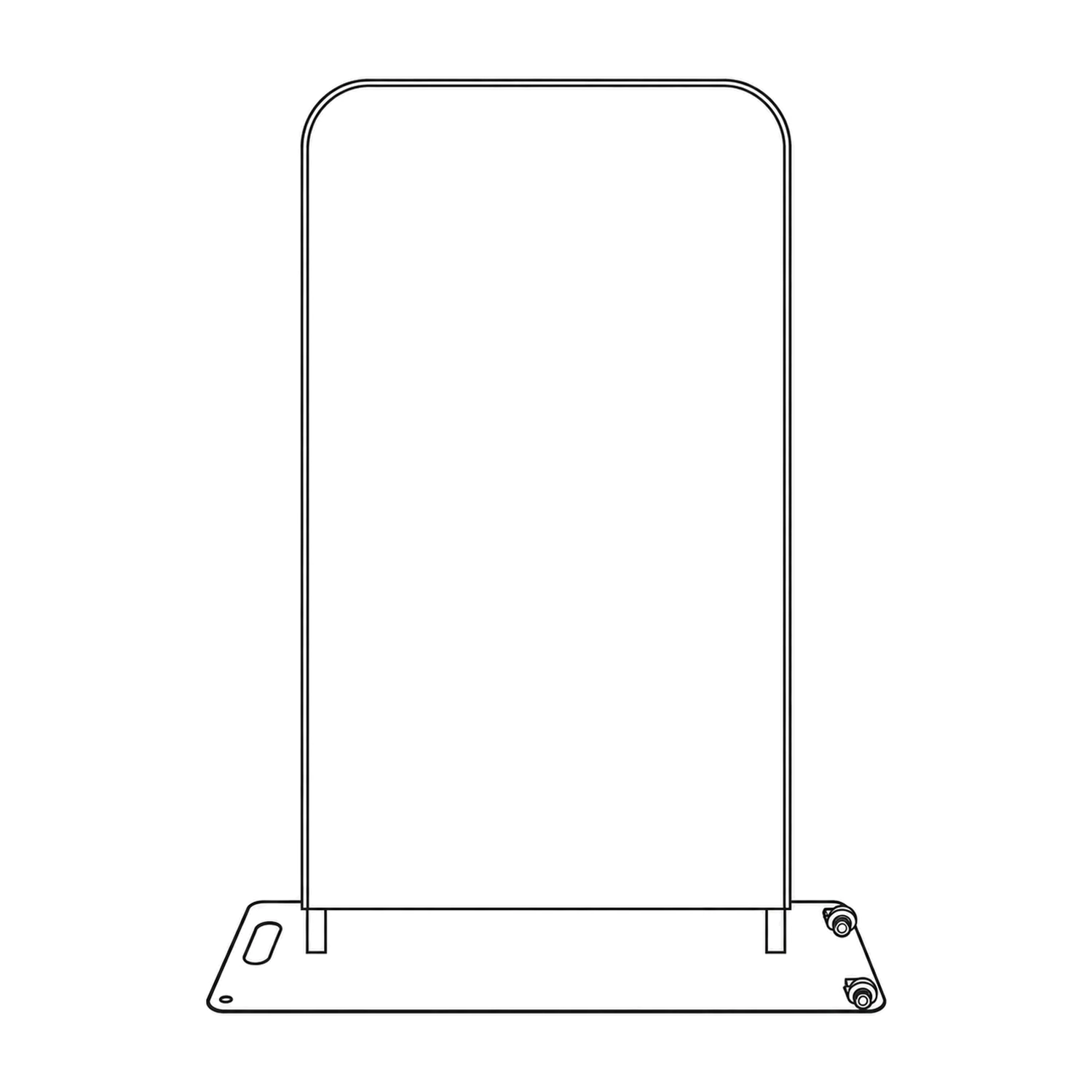 Formulate Shadow Outdoor Fabric Sign line drawing