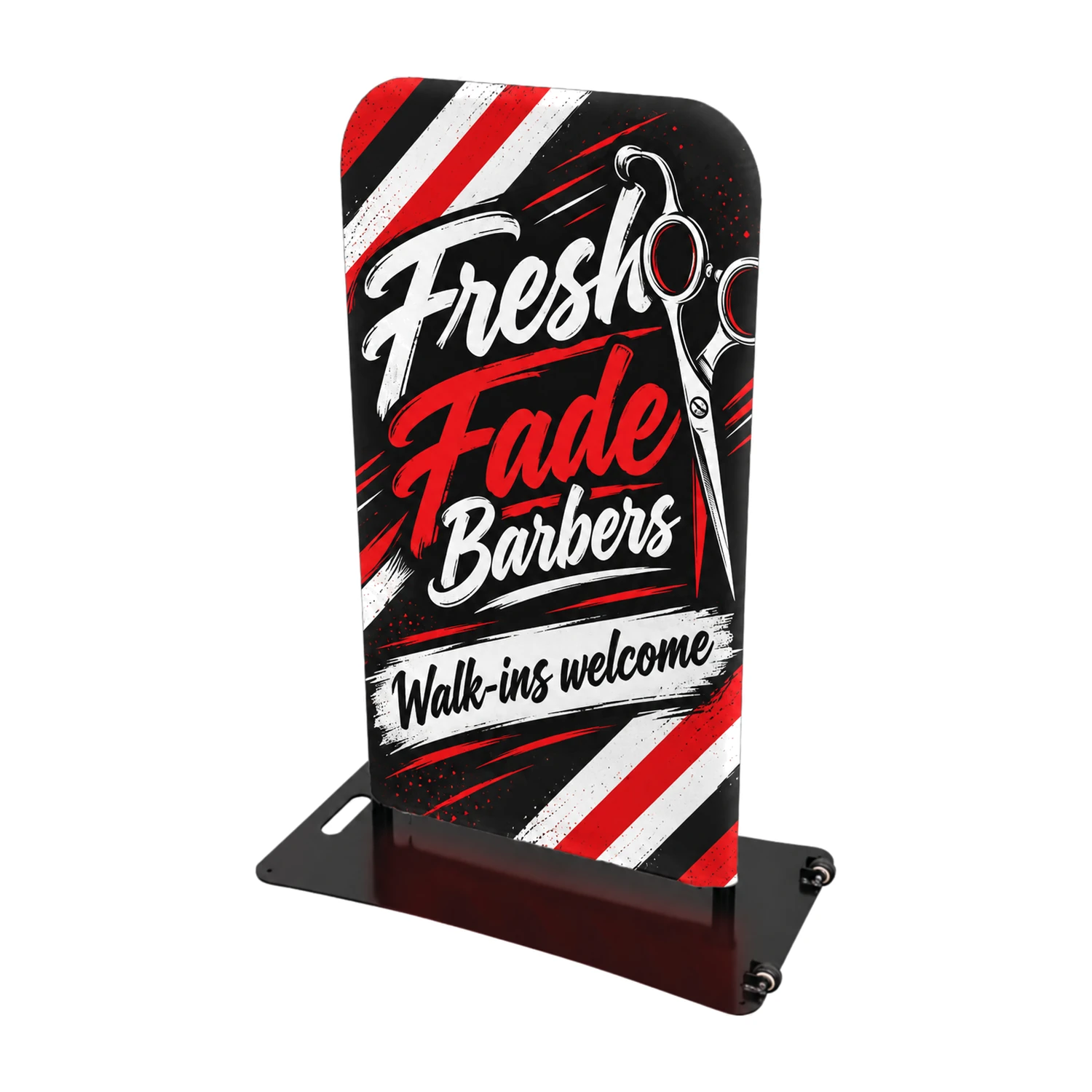 Formulate Shadow Outdoor Fabric Sign with example artwork