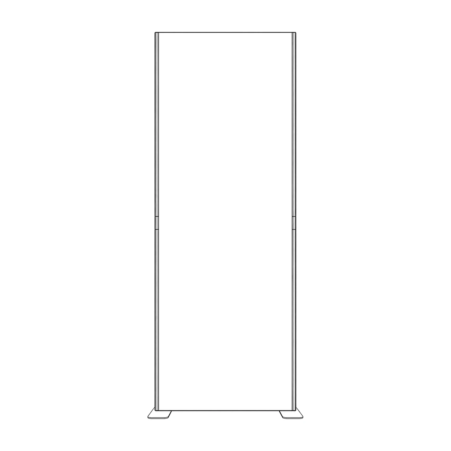 Freestanding LED Lightbox Display line drawing