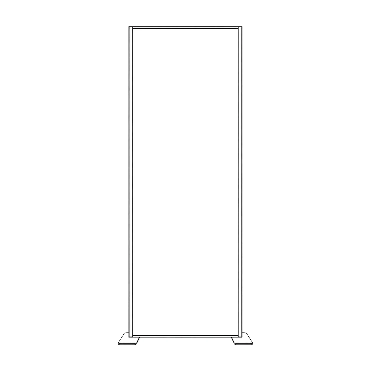 Freestanding LED Lightbox Display line drawing