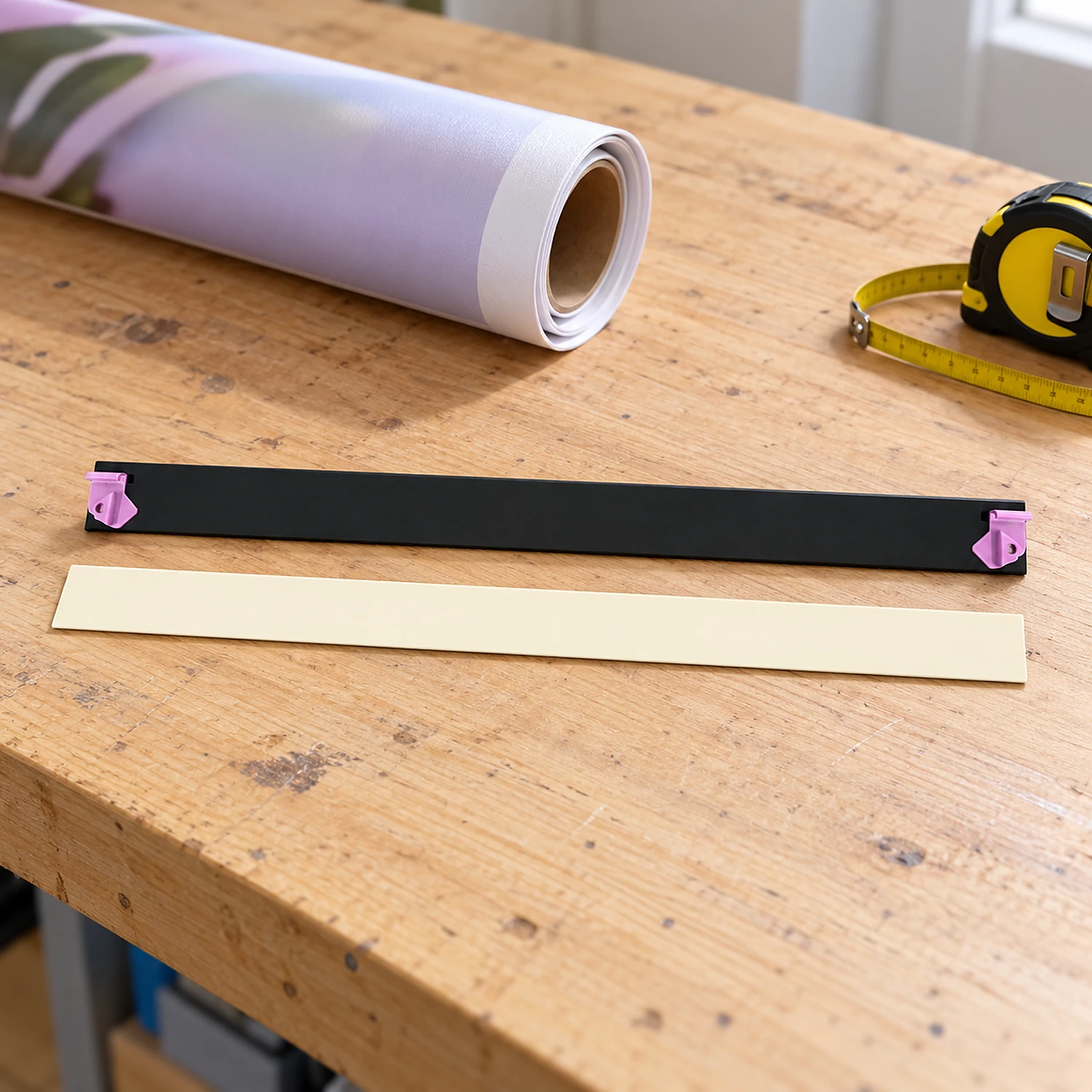 Hanger and kicker set on a workbench