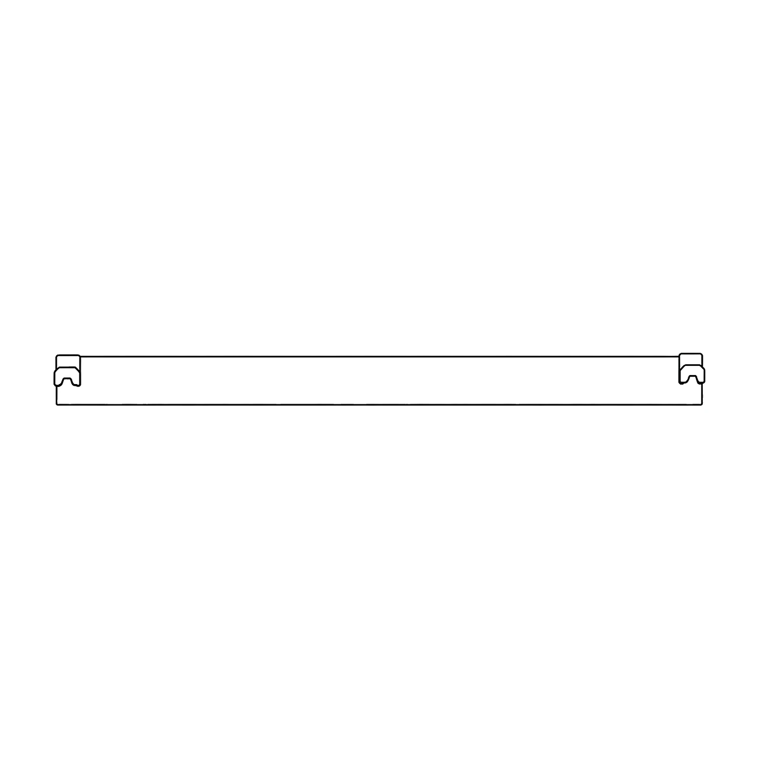 Front straight hanger line drawing