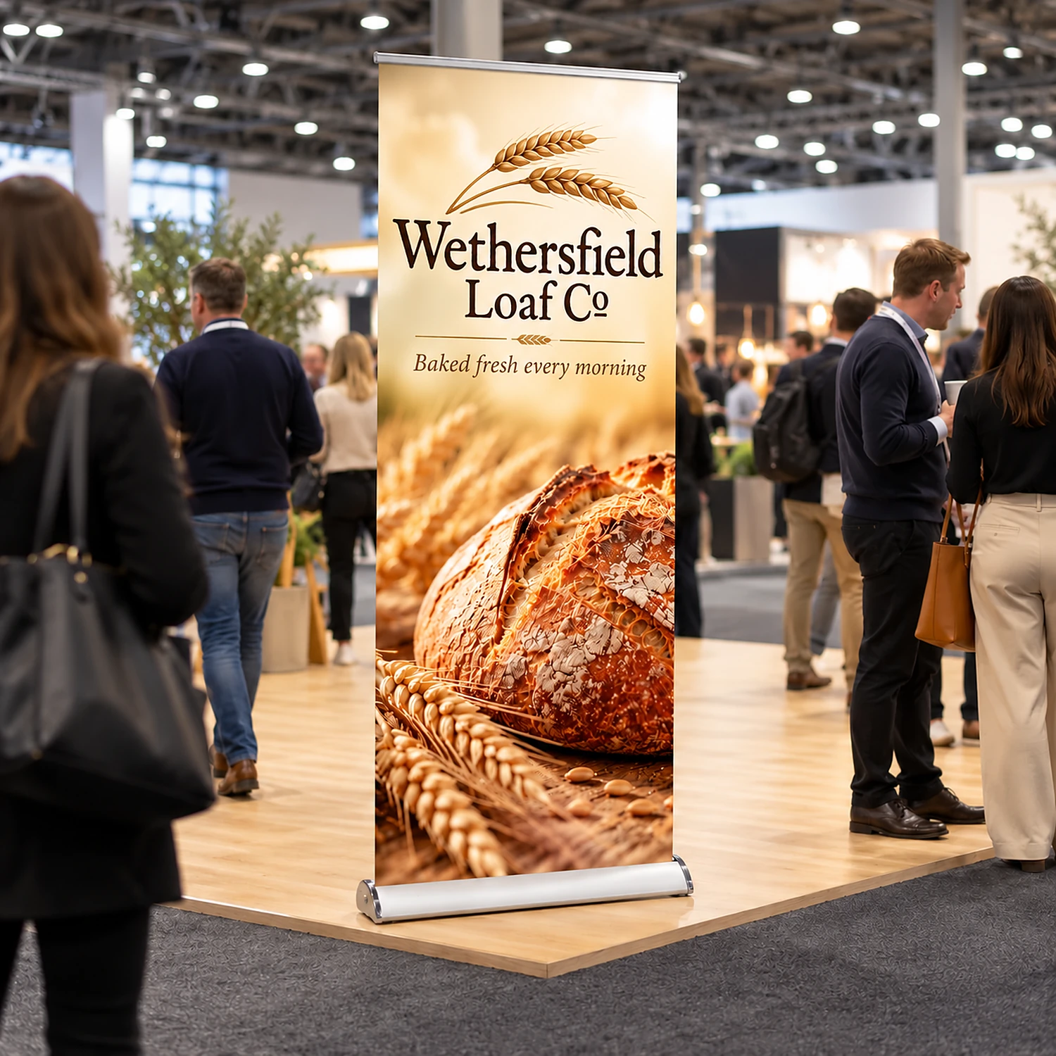 Frontier Roller Banner 1m Wide, shown with example artwork