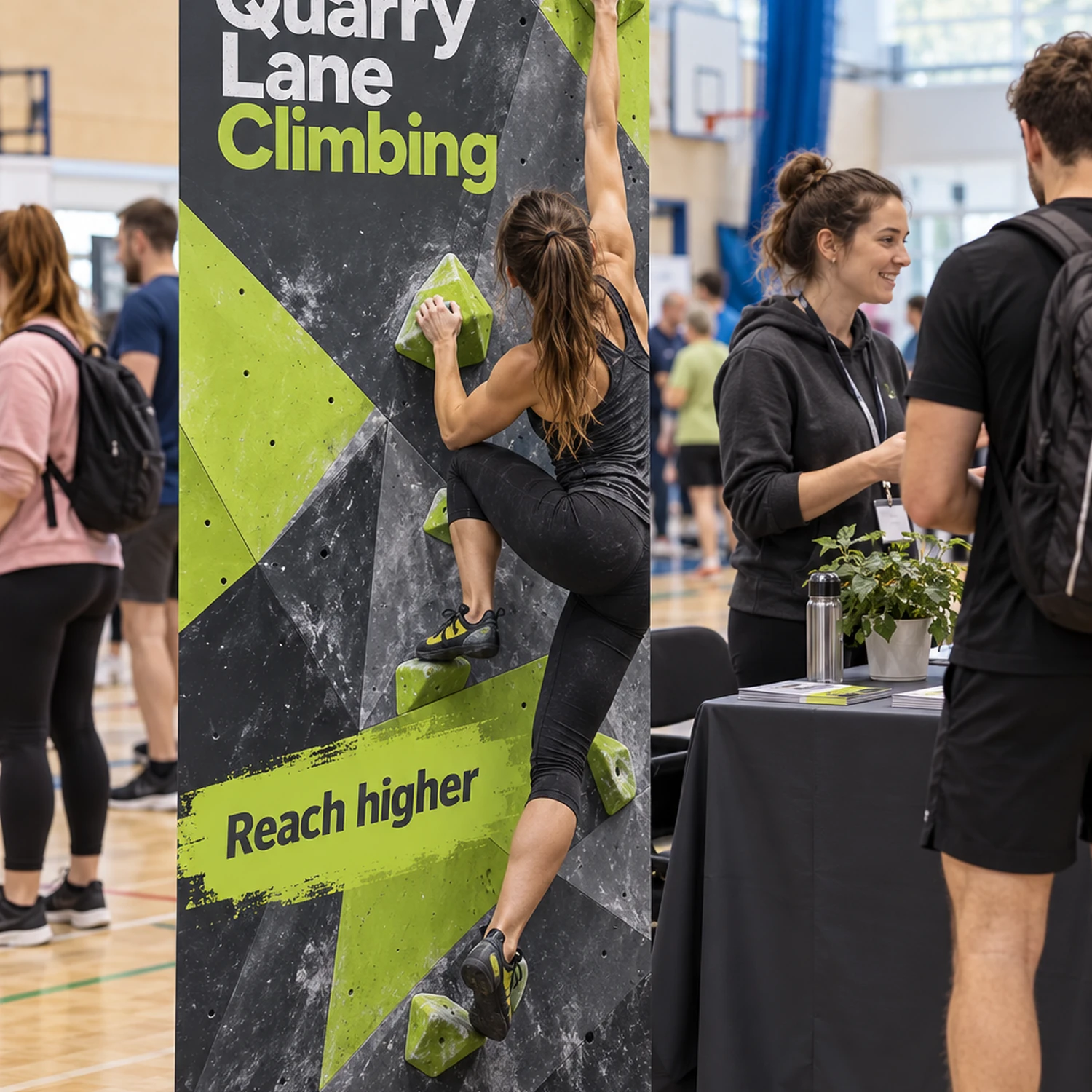 Frontier Roller Banner at an event