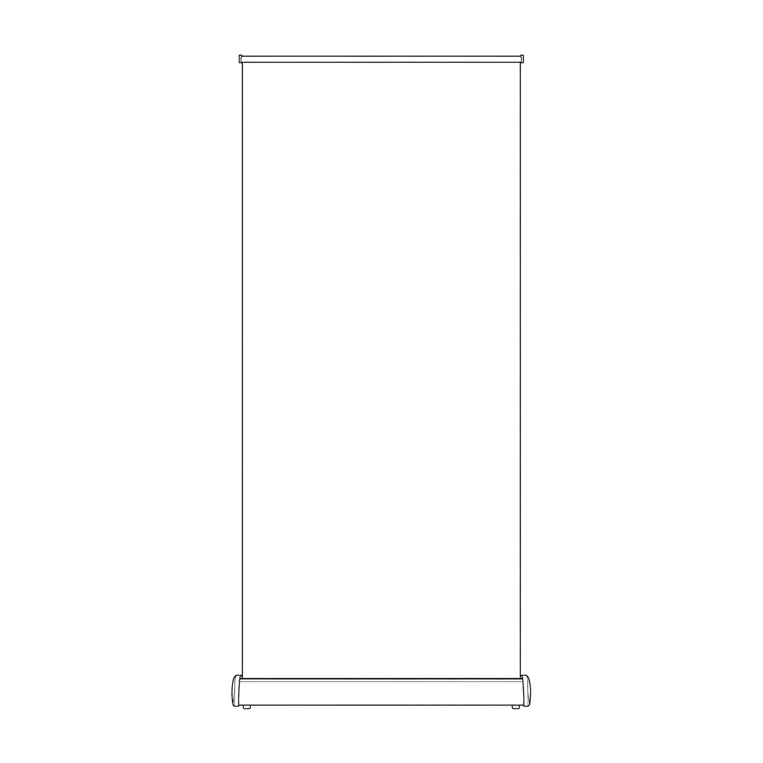 Frontier Roller Banner line drawing