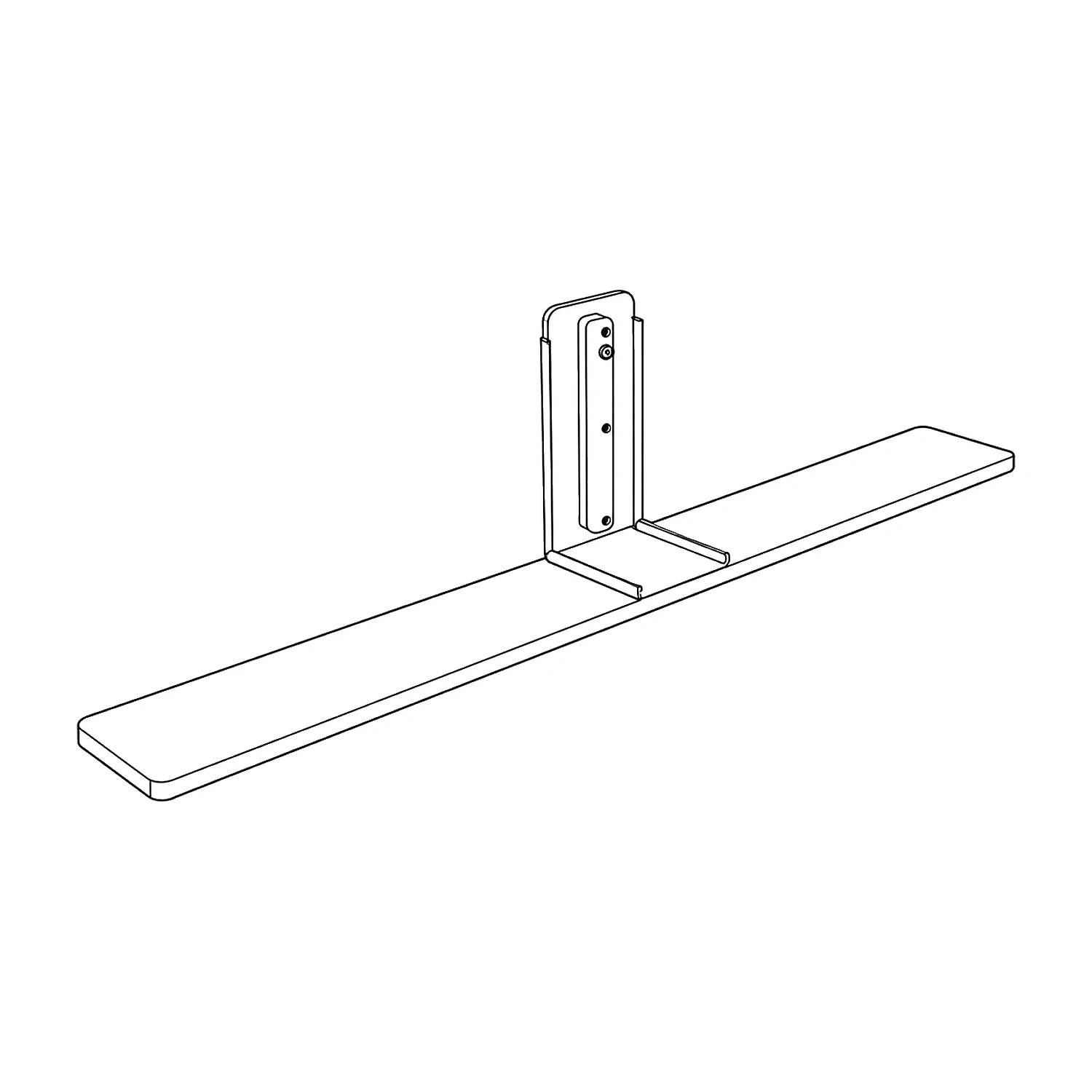 Line drawing of the full frame foot