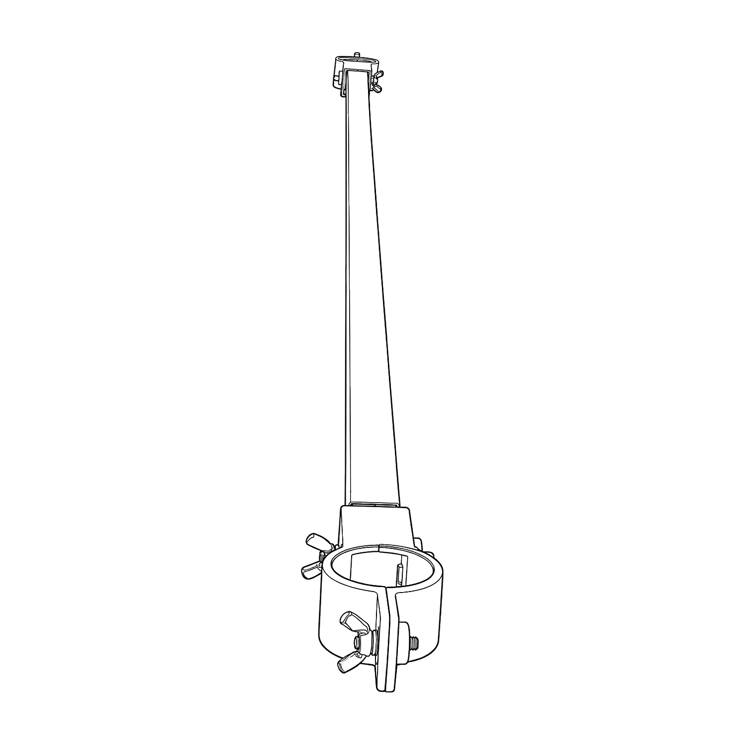 Gazebo half wall mounting bar 3m line drawing