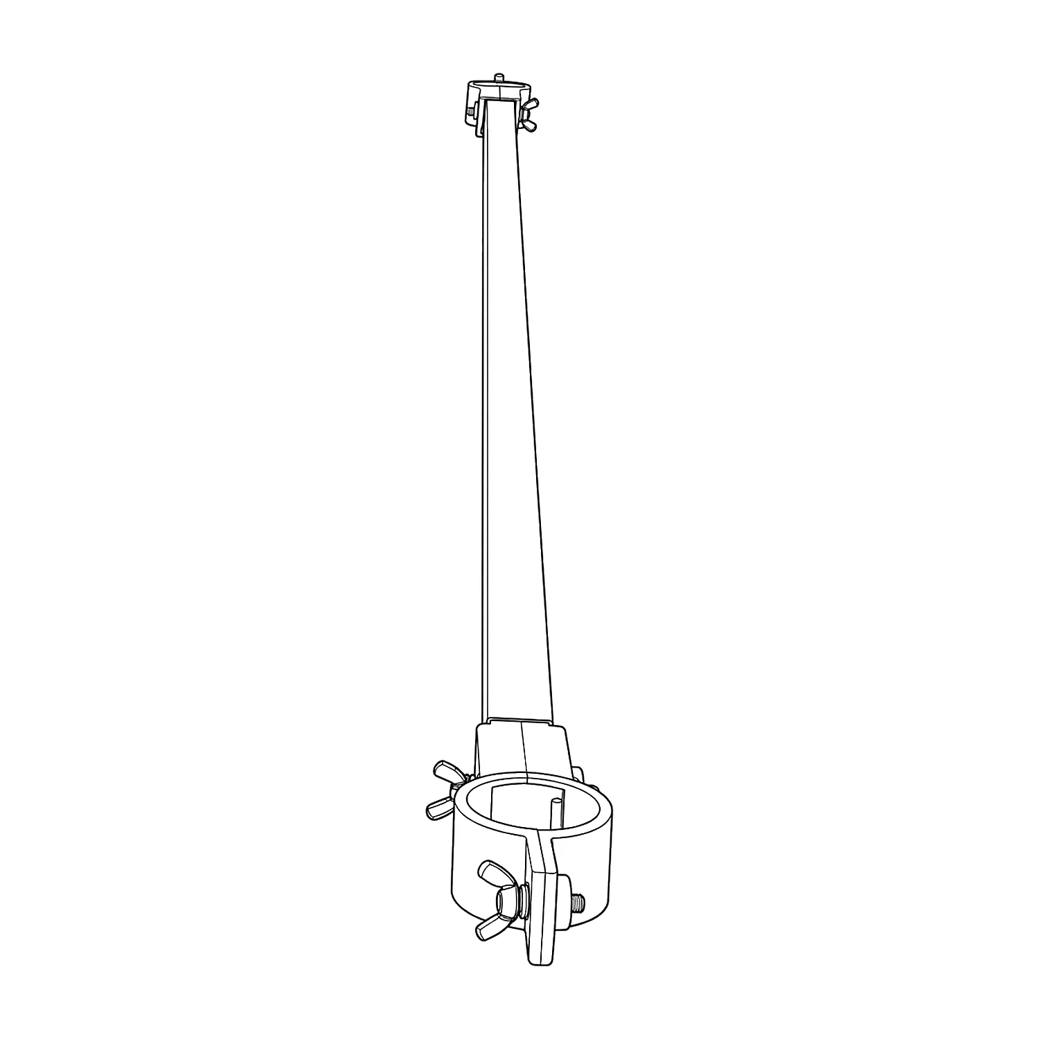 Gazebo half wall mounting bar 4.5m line drawing
