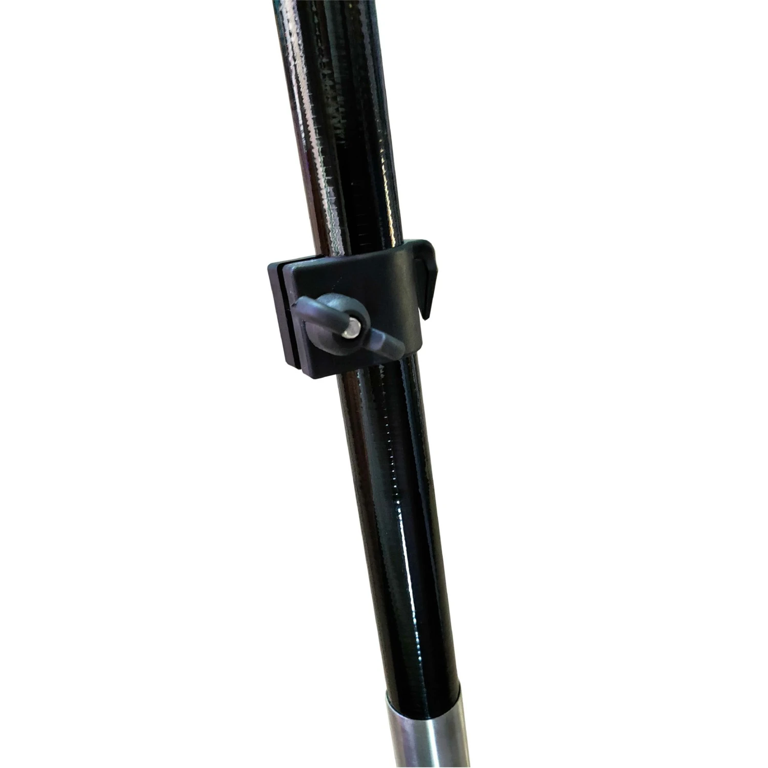 Sky banner pole clamp bracket on the gazebo frame