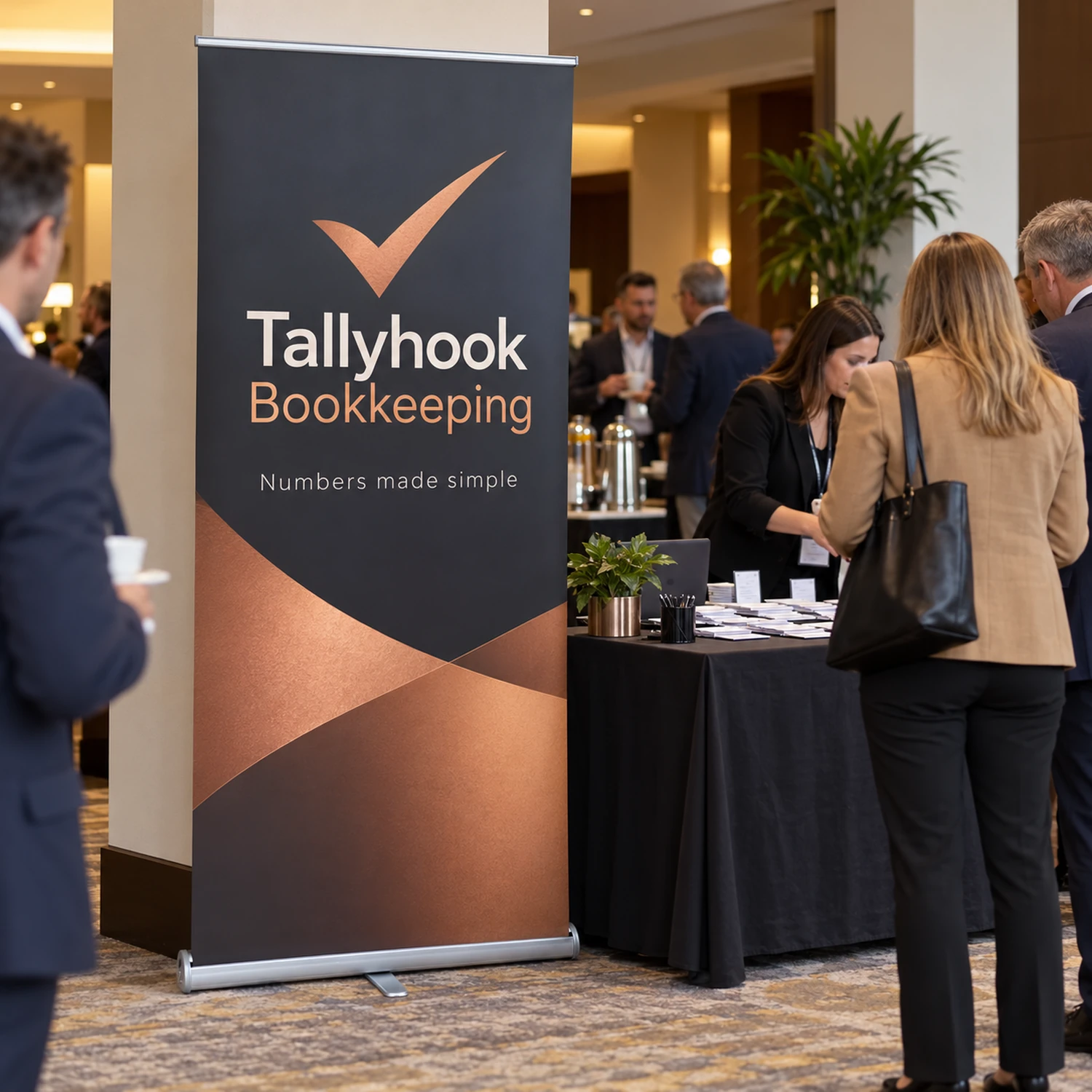 Greenwich Roller Banner at an event