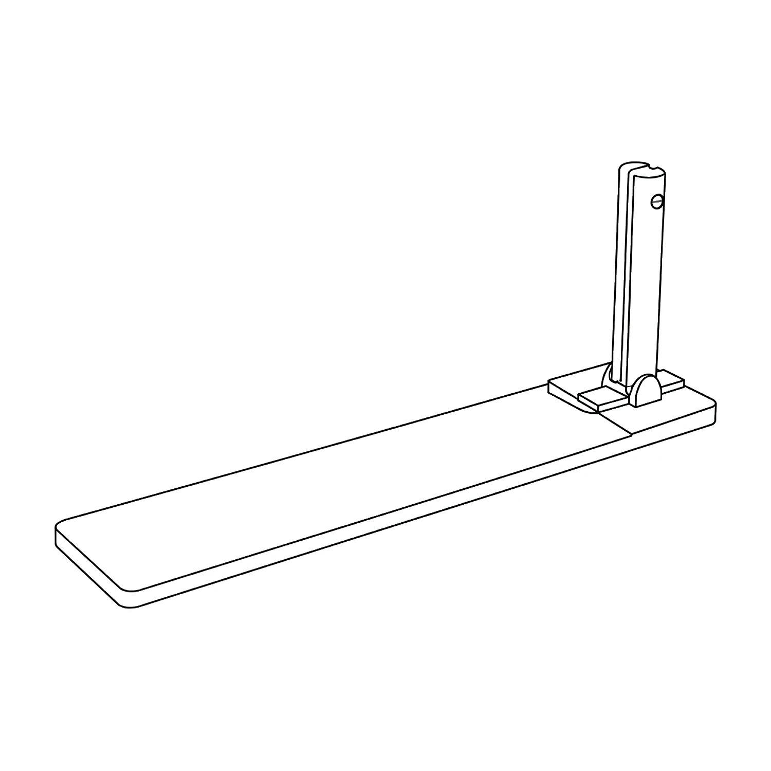 Line drawing of the half middle frame foot