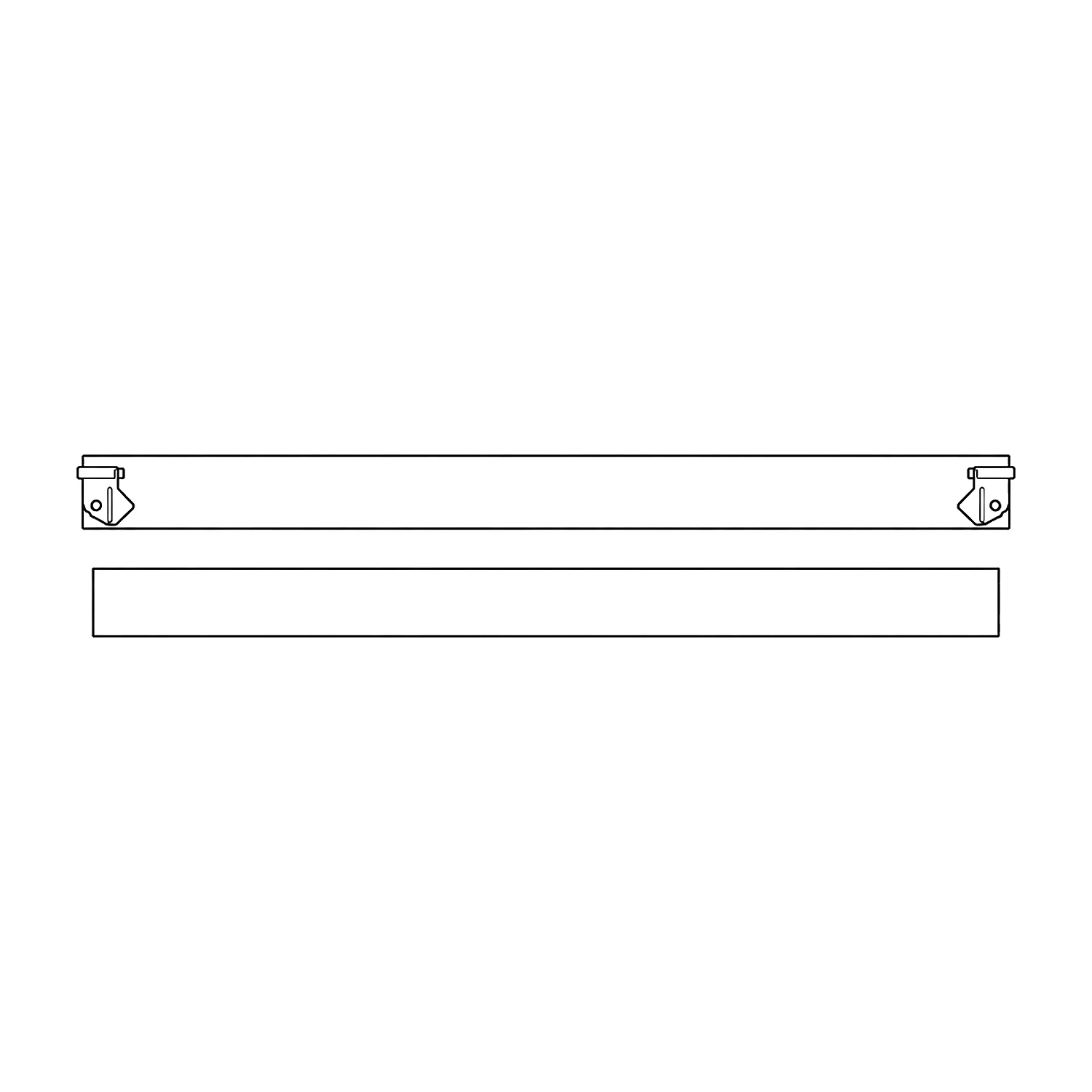 Hanger and kicker set line drawing