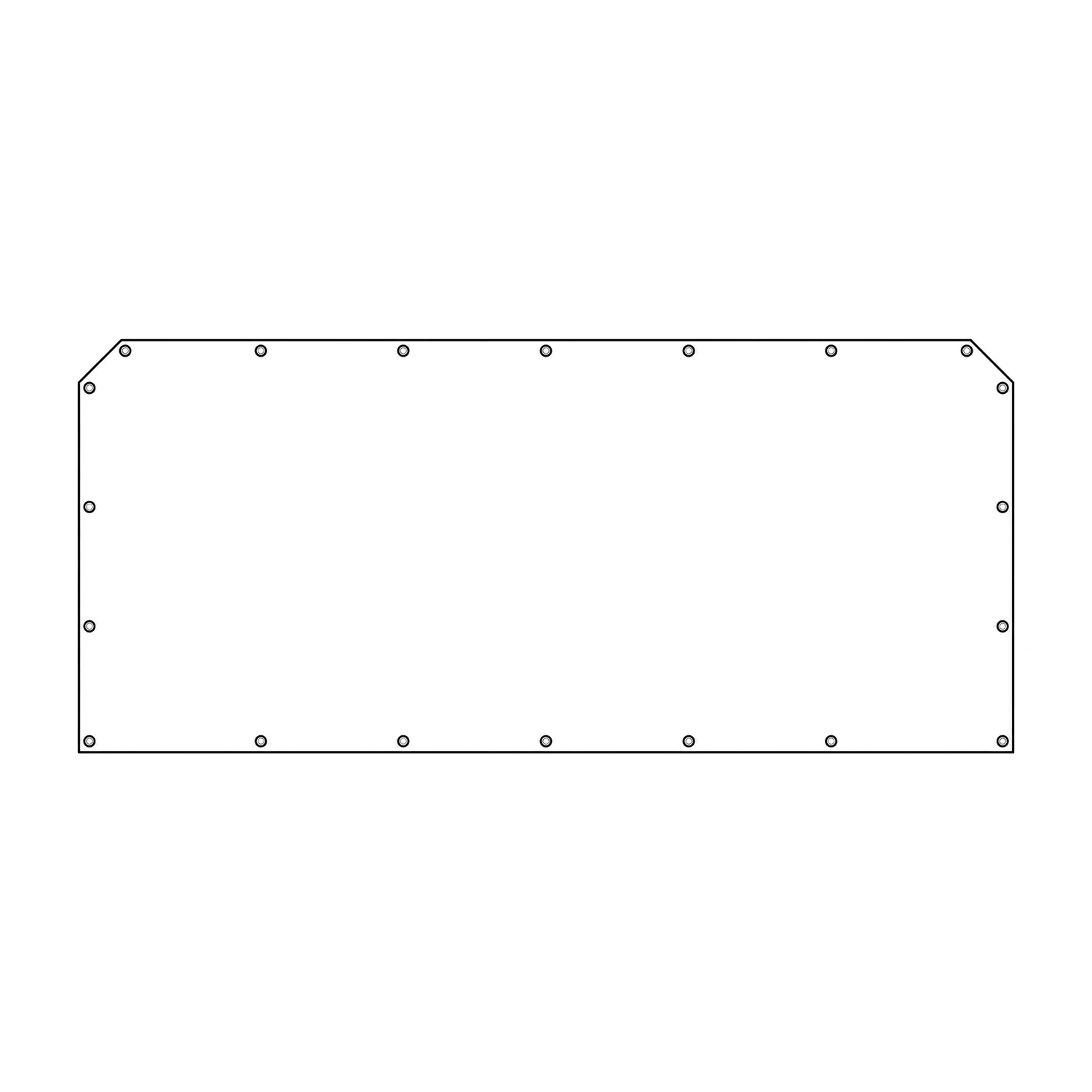 Heras Fence Banner 3.5m Panel, Premium Fabric Mesh line drawing