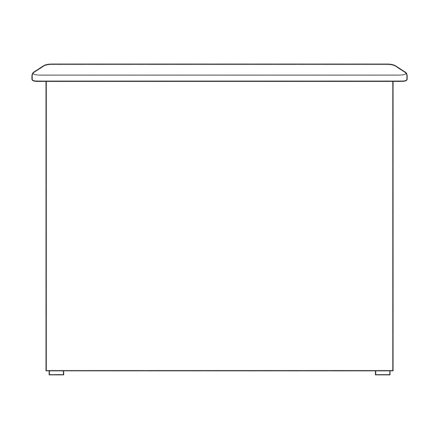 Hop-up Fabric Pop Up Counter line drawing