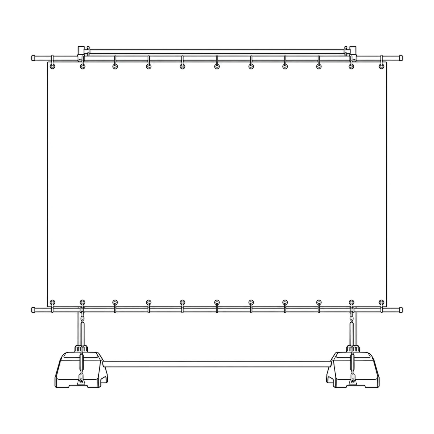 Horizon Outdoor Banner Frame line drawing