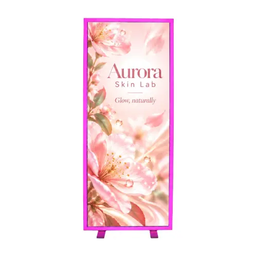 IllumiGLOW RGB Illuminated Display Frame with LED Lightbox with example artwork