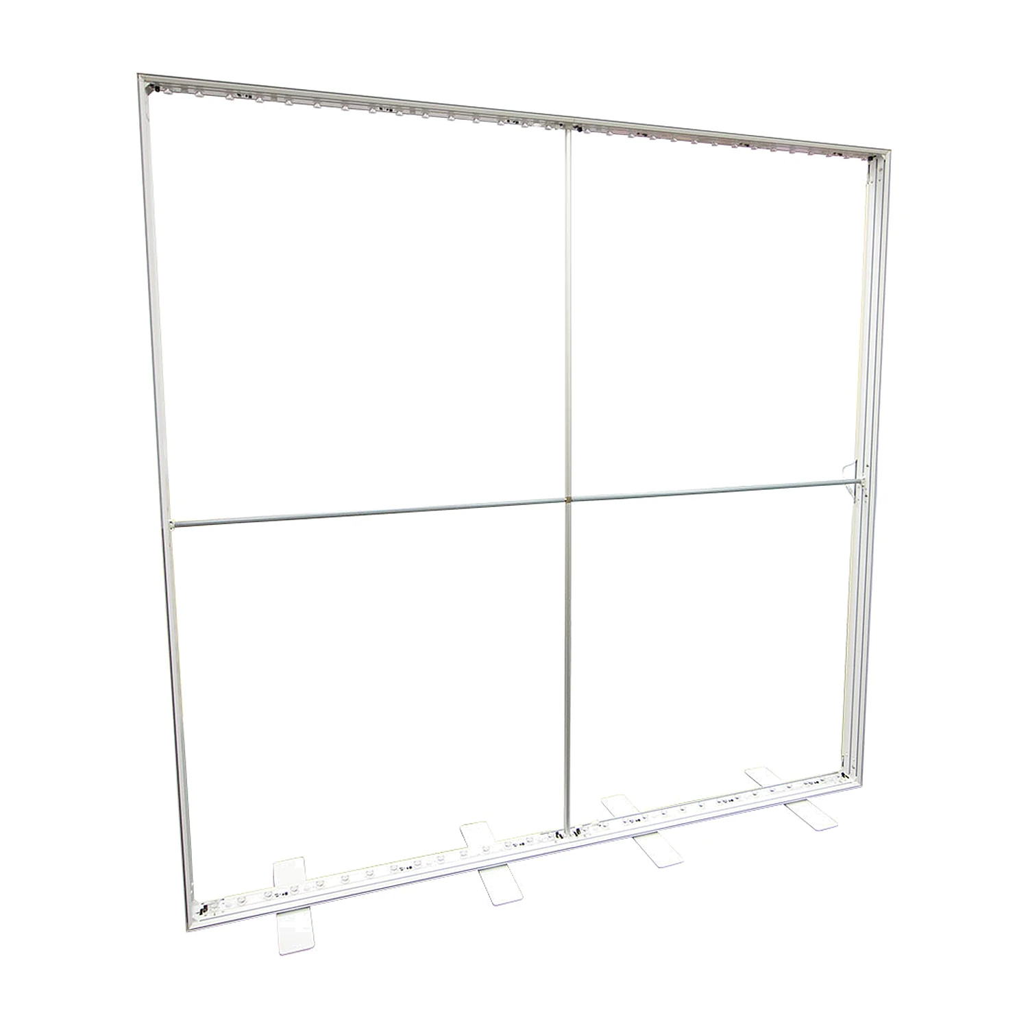 2m x 2m lightbox frame with LED edges and feet, no graphic