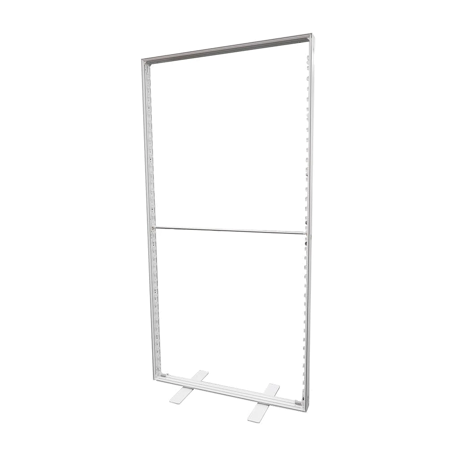 White lightbox frame with crossbar and feet, shown without graphic