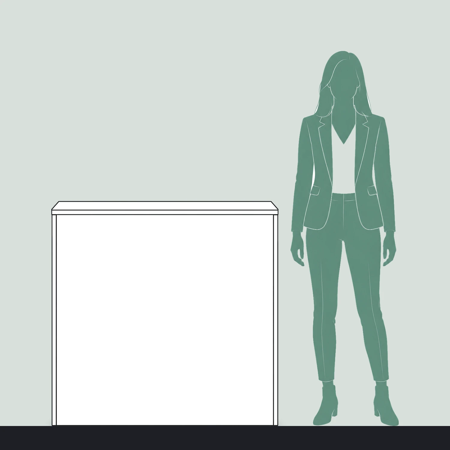 IllumiLOCK Illuminated LED Counter size compared with a person