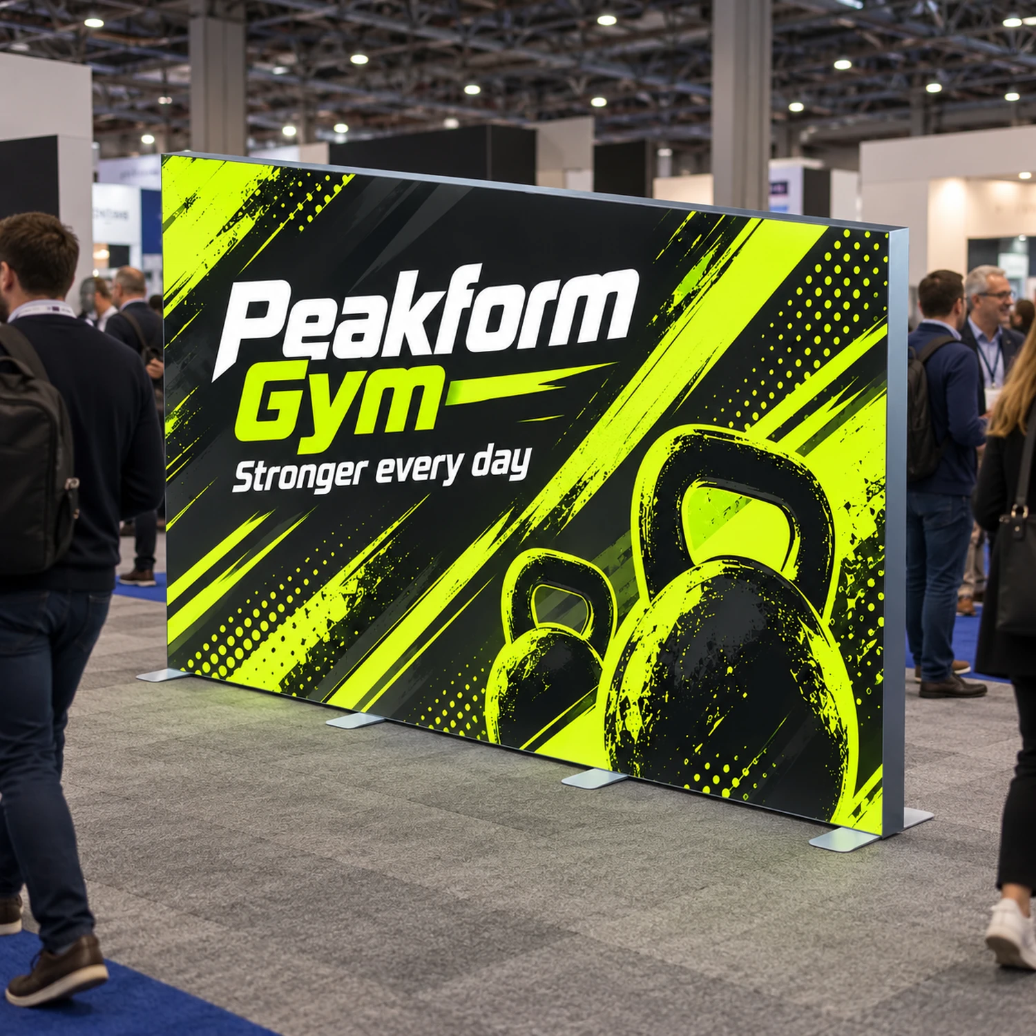 Illuminova Freestanding LED Lightbox Wall in use at an event