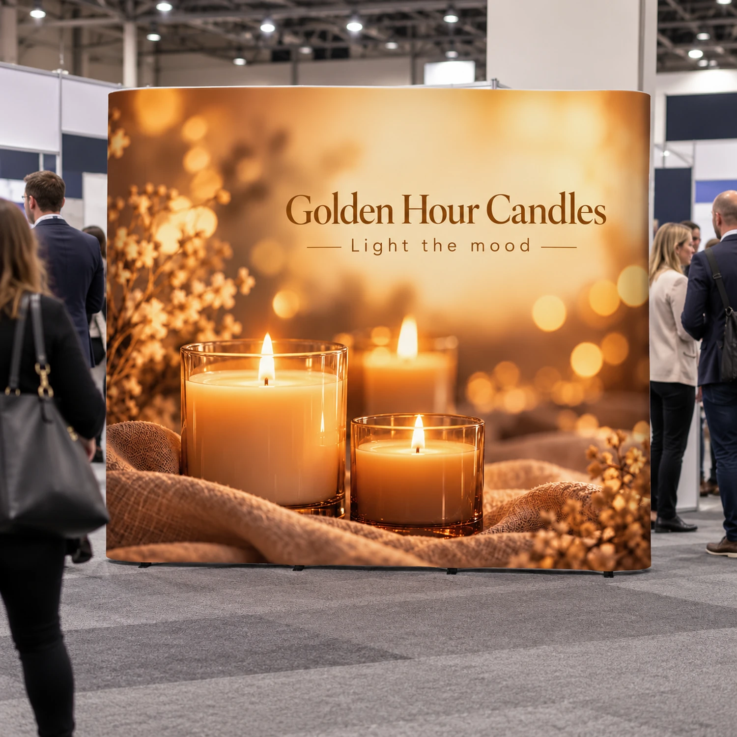 Impact Pop Up Stand 3x4 Straight, 3.44m Wide in use at an event