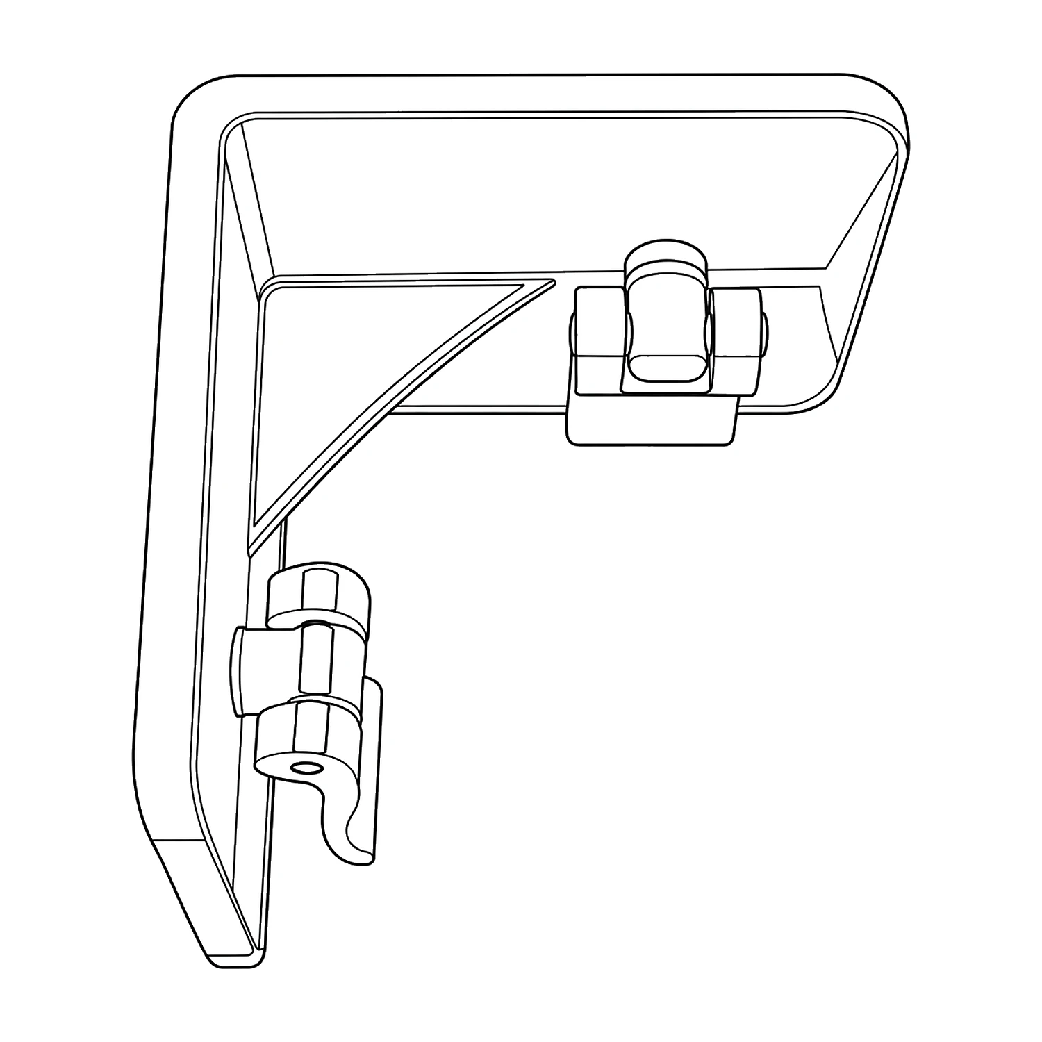 Clear inside corner connector line drawing