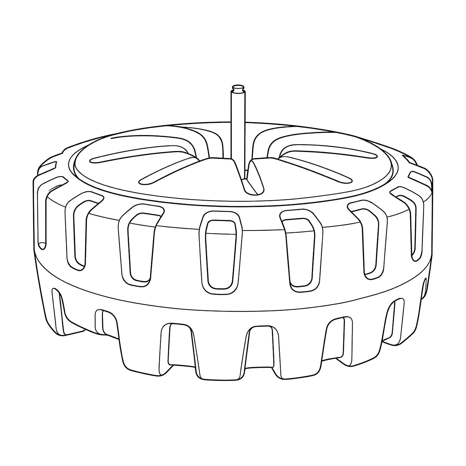 Large water flag base line drawing