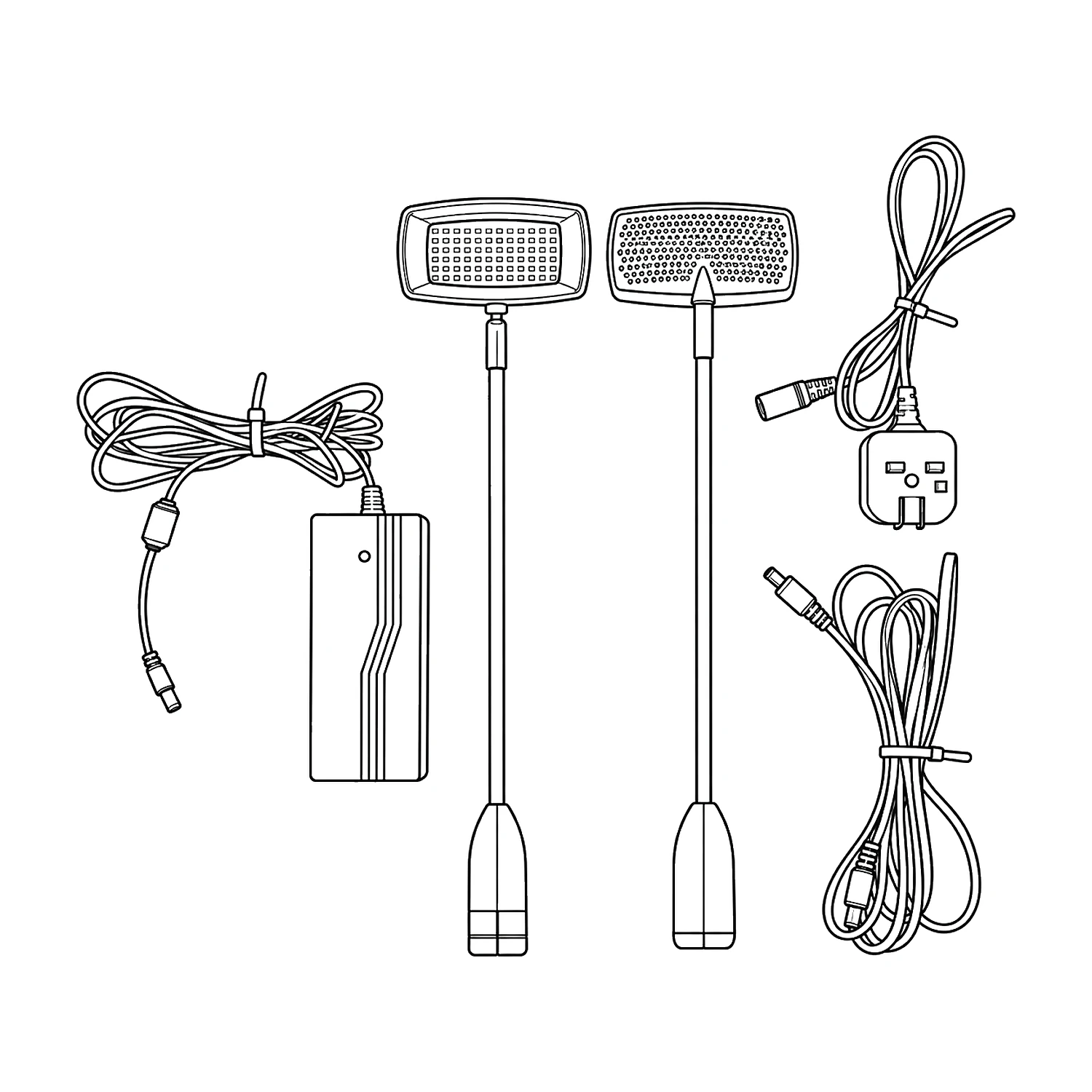 LED spotlight twin pack line drawing