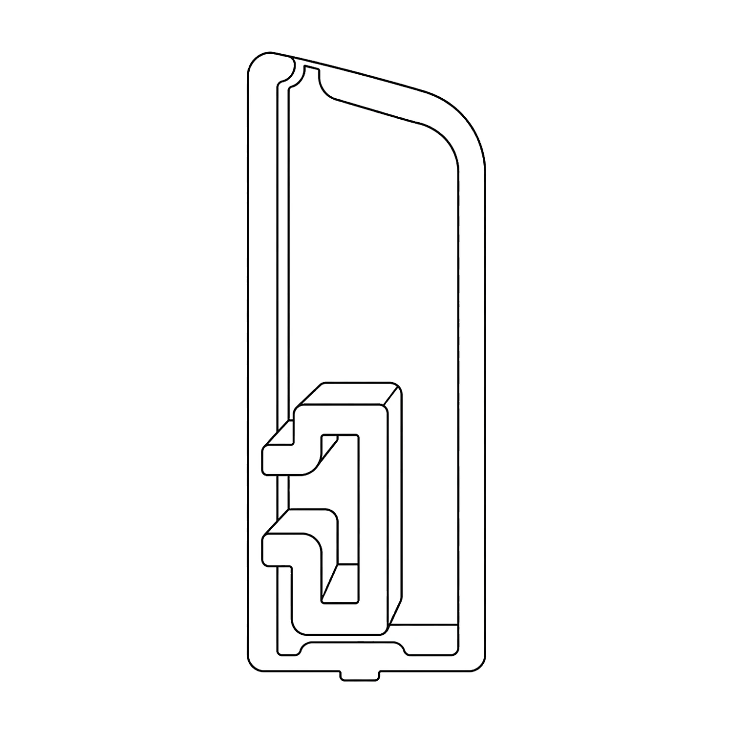 Left end moulding line drawing