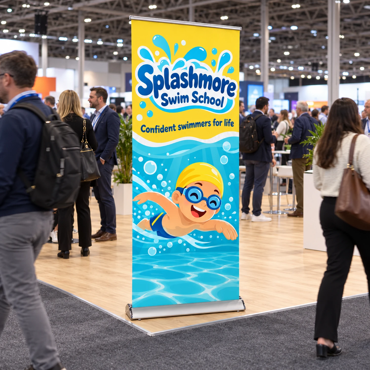 Legend Roller Banner in use at an event